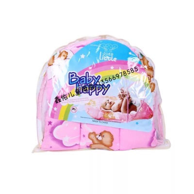 Infant bed net portable folding infant bed net baby bed net strap cushion is covered with a bottom neonatal bed net