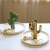 Nordic foreign trade golden cactus ceramic jewelry plate export ring necklace jewelry tray receive creative furnishings