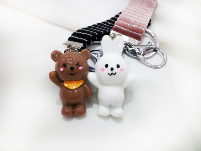 Brown xiong kony rabbit key accessories doll novelty toy resin craft quality male package pendant