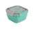 Plastic lunch box with four side buttons sealed lunch box bento box