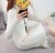 Solid color pullover loose mid - length half - high neck long sleeve lace skirt bottom knitwear woman