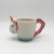 Shaped handle cartoon animal unicorn drink cup foreign trade coffee cup creative 3D ceramic animal cup