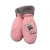 New winter plush cartoon gloves female students write neck hanging warm gloves half mittens love bear half a finger