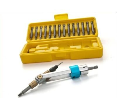 Half time drill 20bits high speed steel drill head air drill double screw driver set with 20 pieces