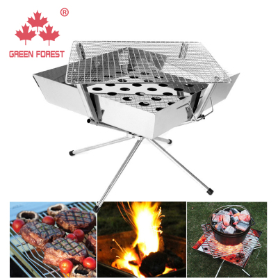 304 stainless steel outdoor portable folding point charcoal stove charcoal grill grill barbecue barbecue Korean