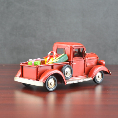Christmas creative gifts vintage truck model collection metal crafts simple home furnishing soft furnishings