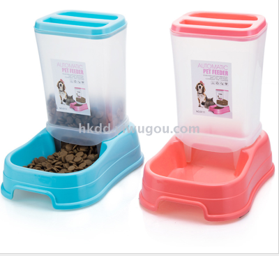 Pet dog large capacity automatic feeder dog bowl cat bowl feeder pet supplies