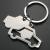 Automotive metal key ring J30099 zinc alloy key ring