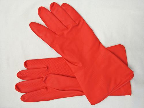 0G Latex Gloves Red Industrial Gloves for Construction Site Latex Household Gloves Washing and Washing Rubber Gloves 