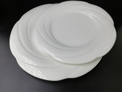 Daily necessities ceramic plate tableware 10 inch lotus shallow plate