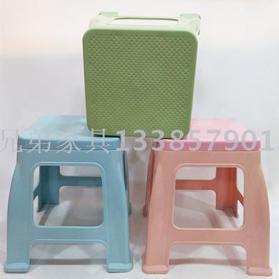 Thick Plastic Stool Adult Dining Stool High Stool Bathroom Non-Slip Shoes Square Stool Children's Small Stool