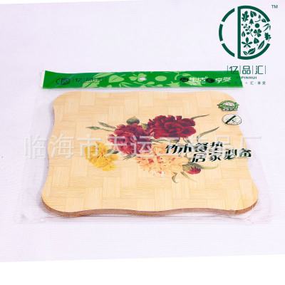 Tianyun Factory Direct Sales Bamboo Printed Heat Proof Mat Placemat Thickened Bamboo Placemat Boutique Kitchen Dining Table Cushion Coaster