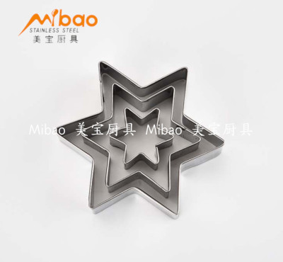 Six star five star stainless steel biscuit mold qu qimu cake mold cake tool