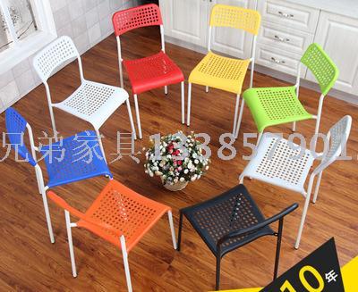 Office Chair Plastic Chair Dining Table High Stool Student Simple Dressing Stool Black and White Writing Chair Plastic Thick
