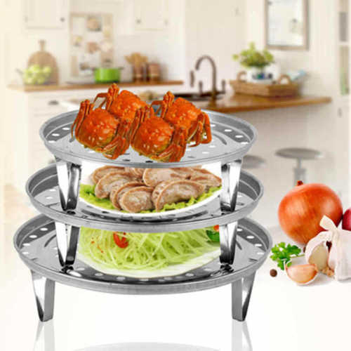 e10 manufacturer stainless steel steaming plate with magnetic multi-purpose steaming plate stainless steel steamer steamer detachable feet