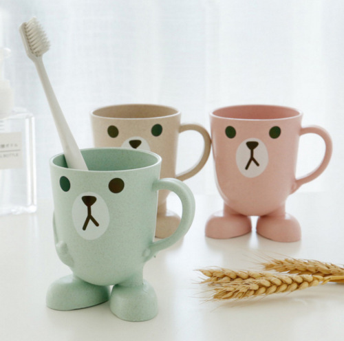 Cartoon Cute Children‘s Brushing Cup Mouthwash Cup Couple Cup Baby Wash Cup Student Shatter-Resistant Toothbrush Cup