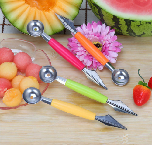Fruit Carving Knife Fruit Ball Digger Watermelon Spoon Stainless Steel Fruit Ball Digger Wholesale