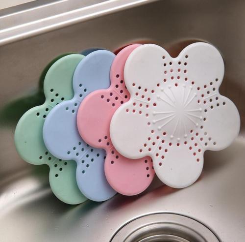 Home Cherry Blossom Filter Kitchen Floor Drain Cover Bathroom Sink Anti-Blocking Filter