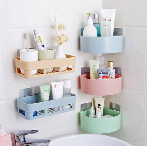 wholesale storage rack toilet bathroom strong non-marking storage rack plastic draining multifunctional kitchen rack