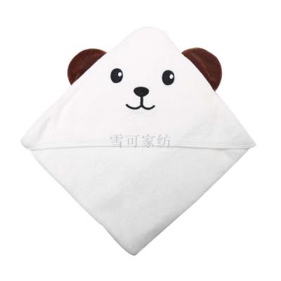 Baby animal shape hooded bath towel 90*90cm small dog bamboo fiber hug is customized