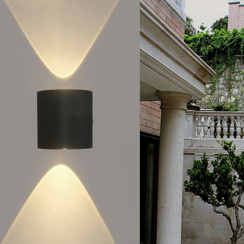 foreign trade exclusive led simple modern garden lamp 2 w6w outdoor wall waterproof semicircle small wall lamp