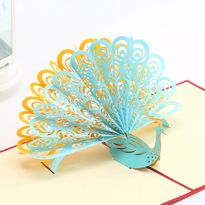 3D card bless holiday business gift card children paper-cutting technology manufacturers