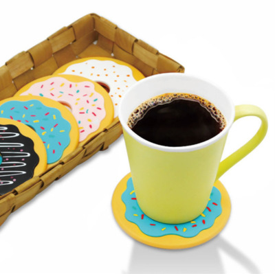 Cartoon donut coaster donut cookie coaster donut cookie insulated coaster creative coaster