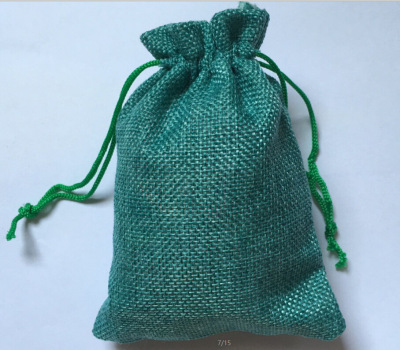 Customized Drawstring Sack Wholesale Linen Jewelry Bag 7*9 Spot Available Logo Drawstring Linen Jewelry Bag