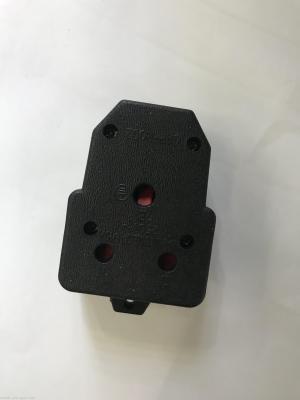 South African black connector socket with protective door
