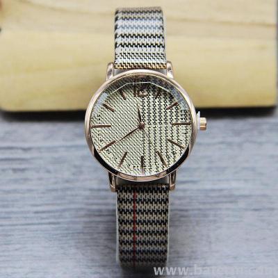 New style fashion personality grid control grid belt watch quartz watch