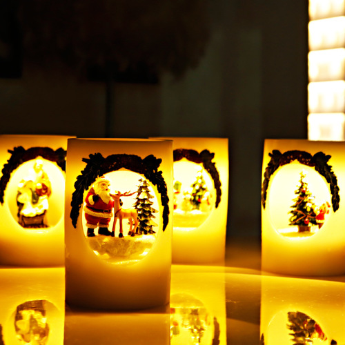 foreign trade exclusive for christmas cylinder candle light led candle home light romantic proposal wedding candle light