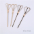 Disposable Flower Toothpick Scissors Bamboo Stick Fruit Toothpick Creative Fruit Toothpick Cocktail Decorative Pick Fruit Pastry Fork