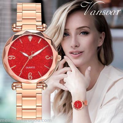 New steel with full star alloy high quality dial ladies watch