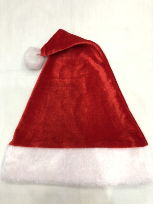 Christmas Christmas Hat Flannel Bilateral Cap Gold Velvet Cap High-End Holiday Decoration Party Supplies