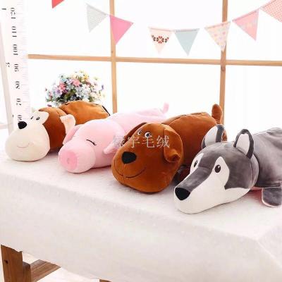 Foreign trade creative new magic turn hippo elephant plush toy doll pillow into a toy