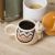 Ceramic personality alpaca 3D handle mug animal 3D color drawing cup factory to draw to sample custom