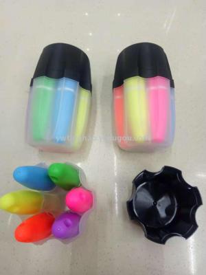 New fluorescent pen barrel fluorescent pen 6 color fluorescent pen fluorescent pen