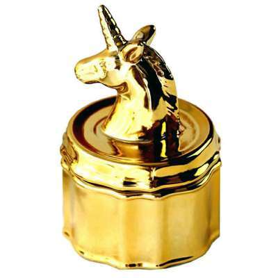 Cross-border INS wind Nordic luxury electroplated gold unicorn jewelry box, ring, necklace, storage tank for furnishings