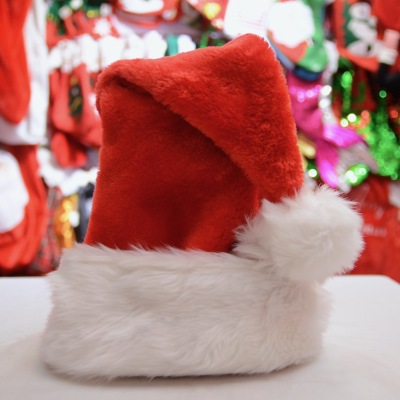 Christmas Hat Luxury High-End Christmas Flanging Hat with Lining Christmas Holiday Decoration Party Supplies Plush