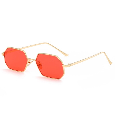 2019 irregular polygonal sunglasses men and women European and American fashion sunglasses tide pieces of metal glasses