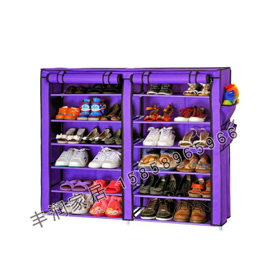 Simple shoe cabinet monochrome non - woven fabric