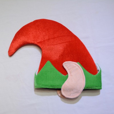Christmas Hat Christmas Holiday Decoration Gold Velvet with Ear Curved Hat Christmas Elf Hat Party Supplies Cute Christmas Hat