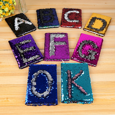 sequin notebooks hot sellers beaded notebooks english letter notebook