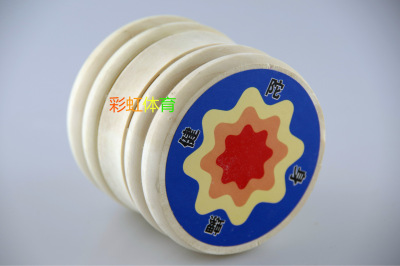 Yi Color Sticker Paper Printing Ginkgo Wooden Thread-Shaped 8cm Gyro Whip Creative Children's Traditional Toys