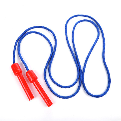 Yi Cai Environmental Protection Woven Children's Plastic Handle Skipping Rope Wholesale Creative Portable Children's Outdoor Entertainment Fitness Skipping Rope