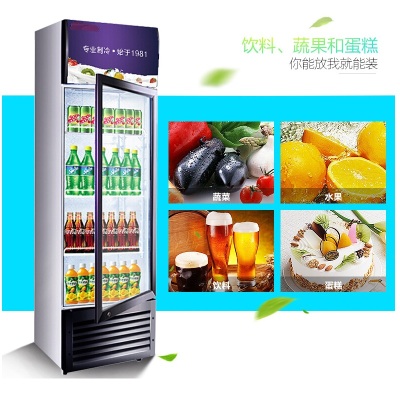 218 liters of commercial refrigerated beverage display cabinet anti-condensation fog glass door