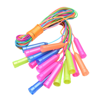 Yi Cai Skipping Rope Children PVC Color Examination Exclusive Rope Fitness Exercise Training Plastic Handle Competition Skipping Rope Wholesale