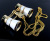 3X25 mini theatre mirror white gilt gift telescope