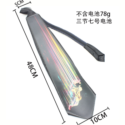 El Tie Music El Voice-Controlled Luminescent Film Can Be Used for Any Pattern Glowing Necktie Music Cold Light Tie