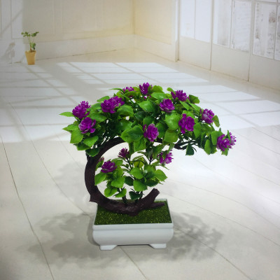 Miniature miniature bonsai flower potted plant manufacturers direct sales simulation flowers